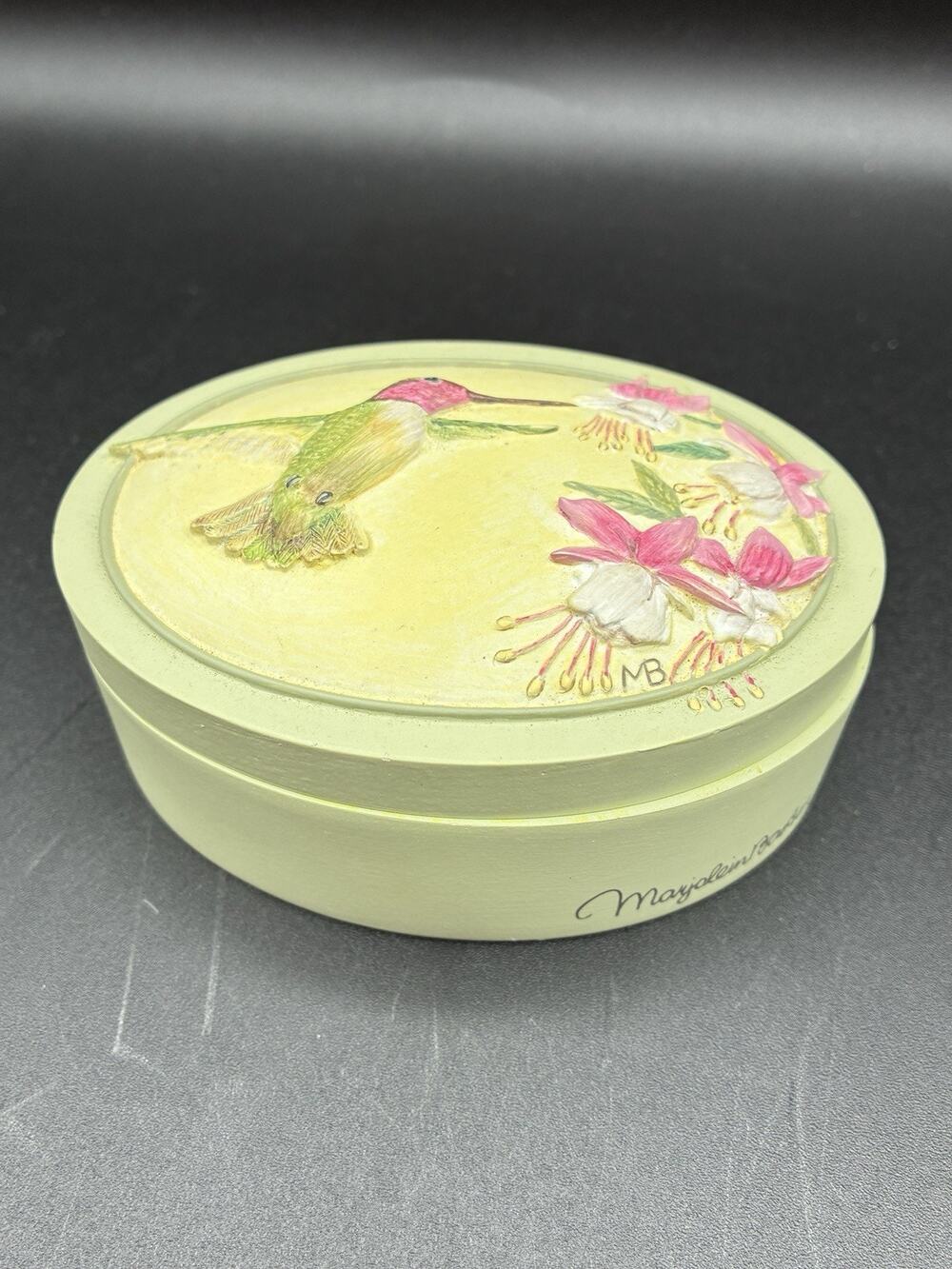 Marjolein Bastin A Nature's Sketchbook Hummingbird Green Trinket Box by Hallmark